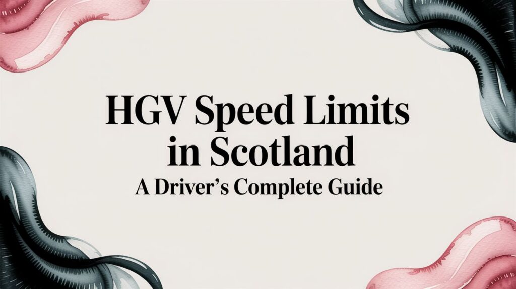 HGV Speed Limits in Scotland: A Driver’s Complete Guide