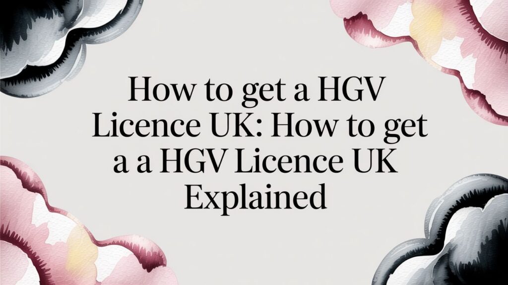 How to Get an HGV Licence in the UK