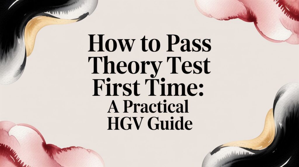 How to Pass Your Theory Test First Time: A Practical HGV Guide