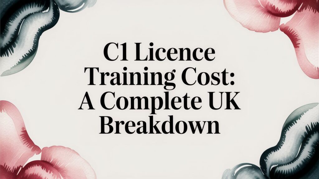 C1 Licence Training Cost: A Complete UK Breakdown
