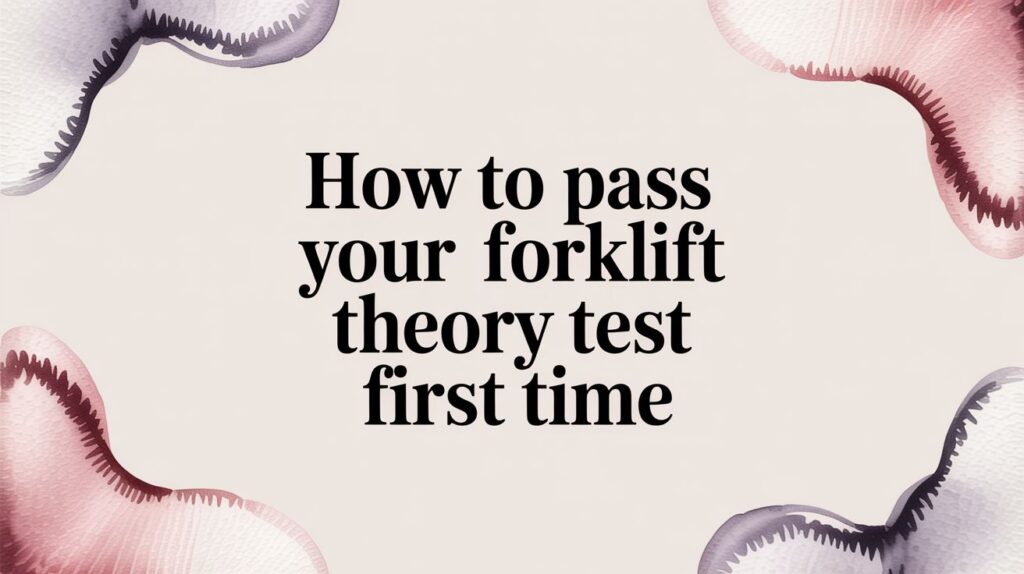 How to Pass Your Forklift Theory Test First Time