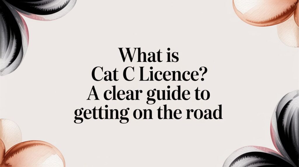 What is a Cat C Licence? A Clear Guide to Getting on the Road
