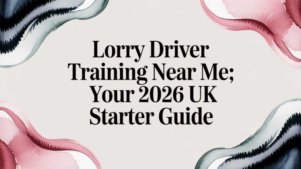 Lorry Driver Training Near Me: Your 2026 UK Starter Guide