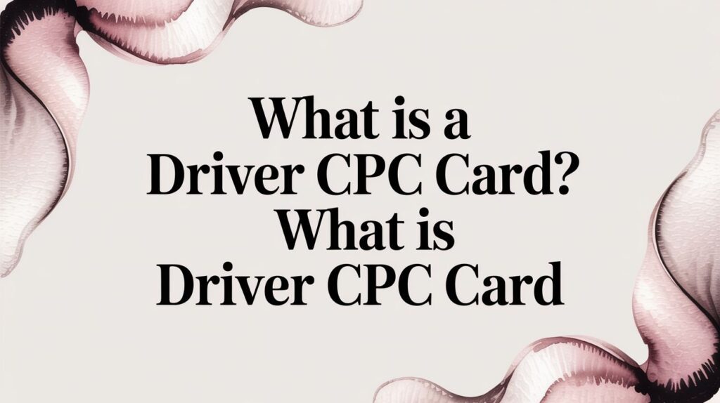 What Is a Driver CPC Card?