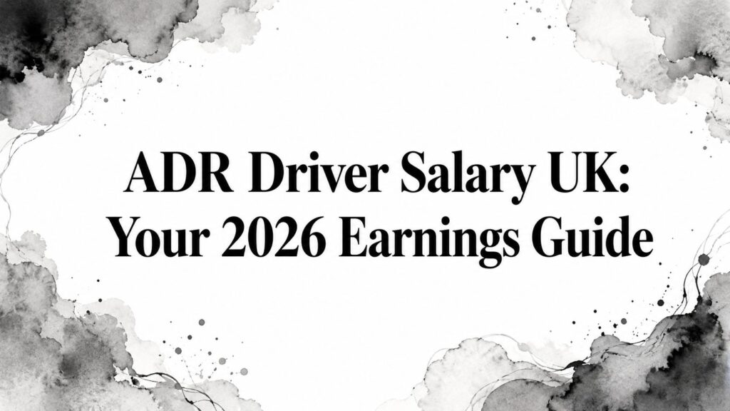 ADR Driver Salary UK: Your 2026 Earnings Guide