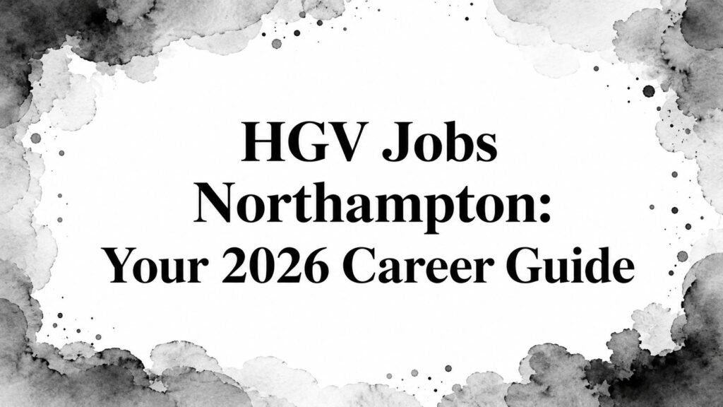 HGV Jobs Northampton: Your 2026 Career Guide