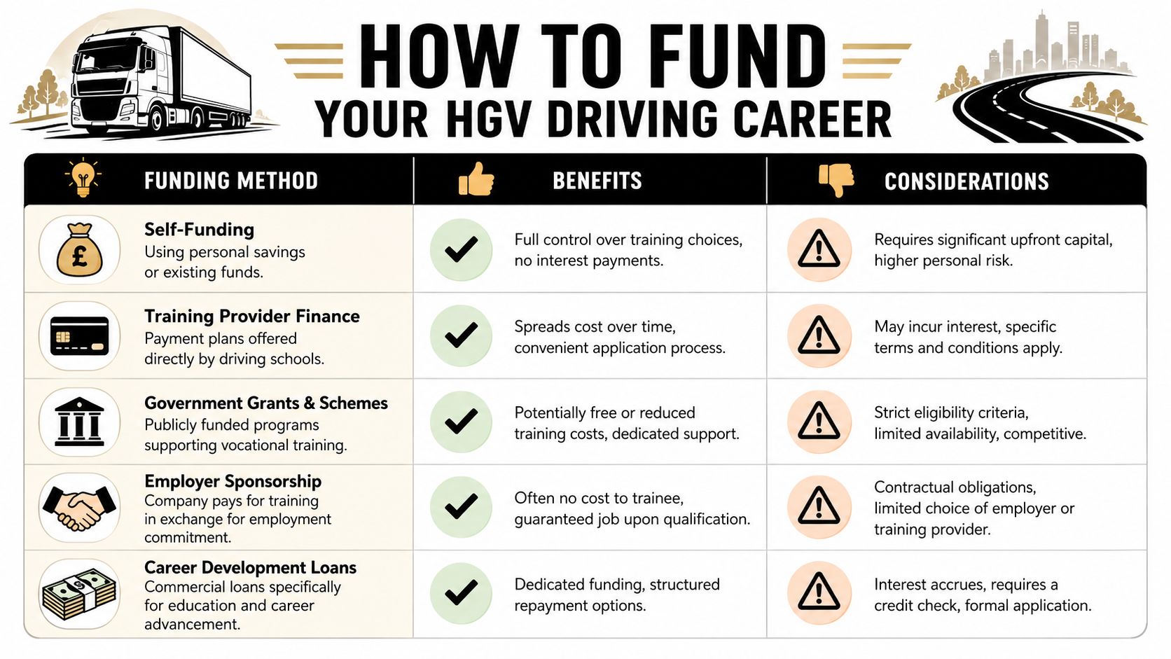 How to Fund Your HGV Driving Career