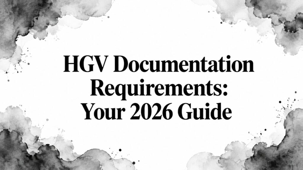 HGV Documentation Requirements: Your 2026 Guide