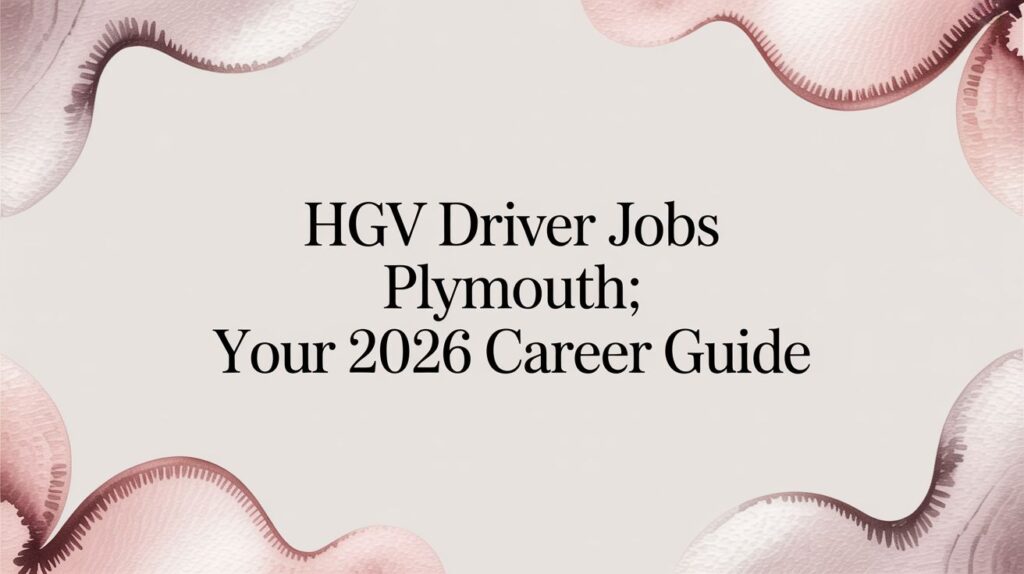 HGV Driver Jobs Plymouth: Your 2026 Career Guide