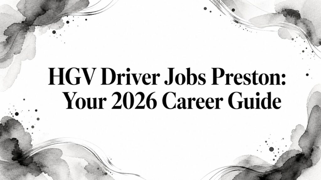HGV Driver Jobs Preston: Your 2026 Career Guide
