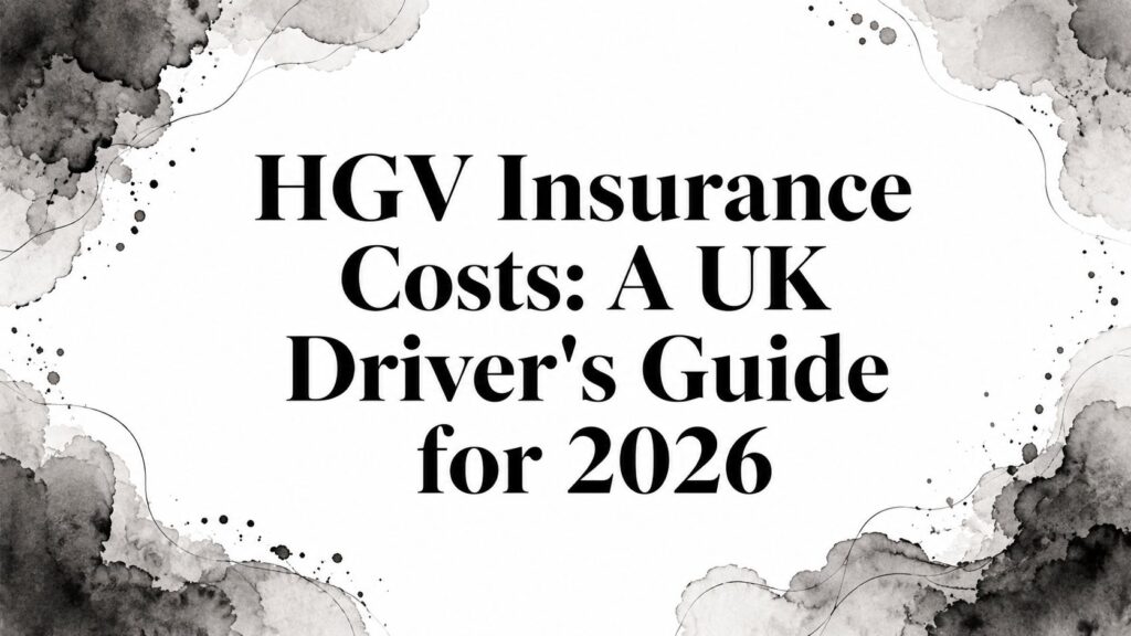 HGV Insurance Costs: A UK Driver’s Guide for 2026