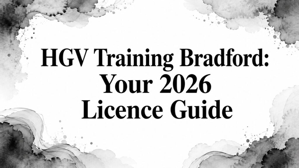 HGV Training Bradford: Your 2026 Licence Guide