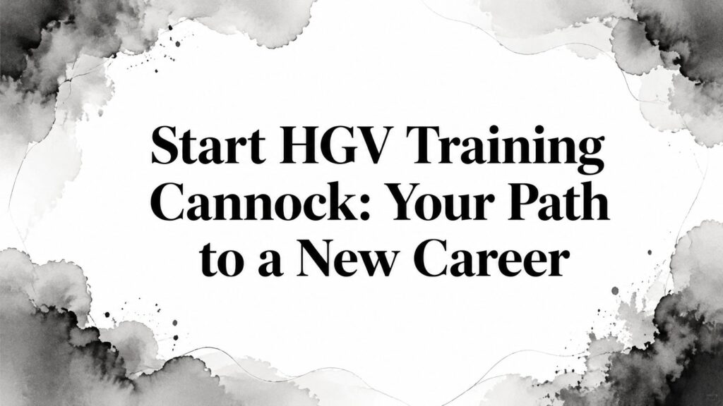 Start HGV Training Cannock: Your Path to a New Career