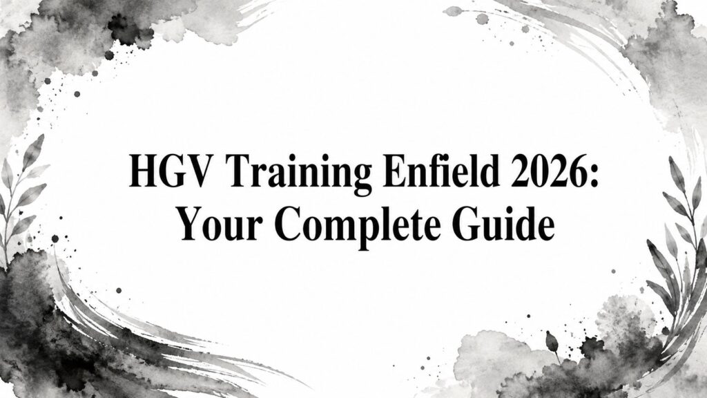 HGV Training Enfield 2026: Your Complete Guide