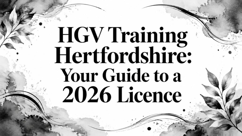 HGV Training Hertfordshire: Your Guide to a 2026 Licence