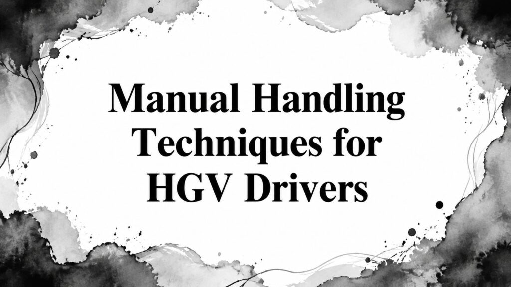 Manual Handling Techniques for HGV Drivers