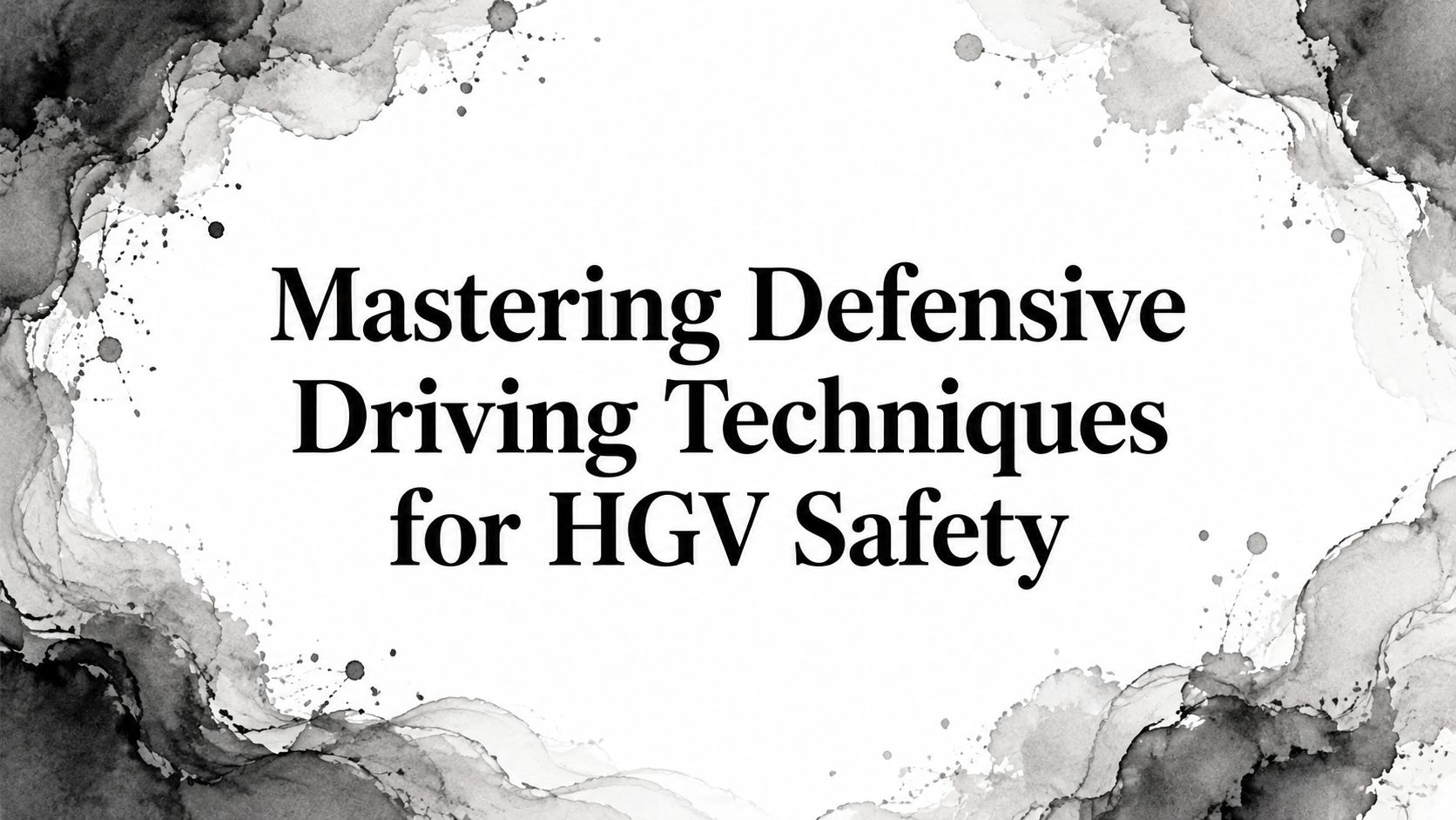 HGV driver using defensive driving techniques on the road for safety
