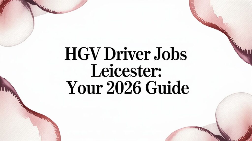 HGV Driver Jobs Leicester: Your 2026 Guide
