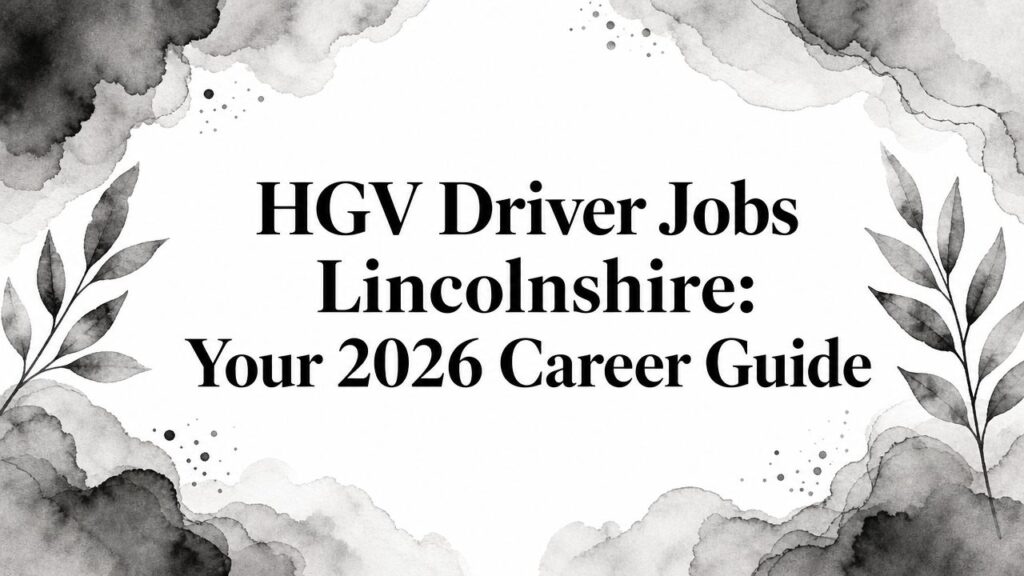 HGV Driver Jobs Lincolnshire: Your 2026 Career Guide