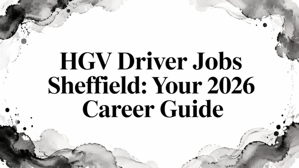 HGV Driver Jobs Sheffield: Your 2026 Career Guide