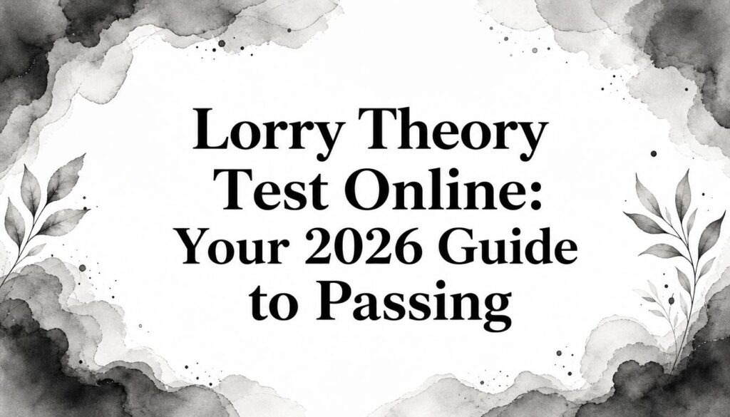 Lorry Theory Test Online: Your 2026 Guide to Passing