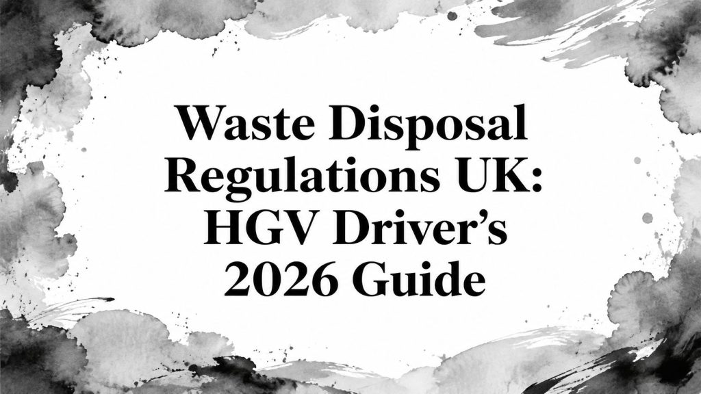 Waste Disposal Regulations UK: HGV Driver’s 2026 Guide